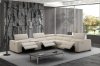 Picasso Power Motion Sectional Sofa in Sand Fabric by J&M