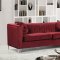 Isabelle 612 Sofa in Burgundy Velvet Fabric w/Options