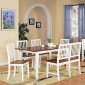 White & Oak Two-Tone Finish Modern Dining Table w/Options