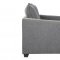 U9196 Sofa & Loveseat Set in Gray Chenille by Global w/Options