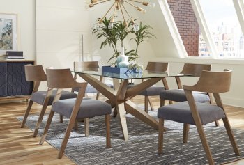 Artesia Dining Table 105151 in Grey Oak by Coaster w/Options [CRDS-105151-Artesia]