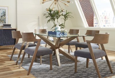 Artesia Dining Table 105151 in Grey Oak by Coaster w/Options