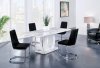 D894DT Dining Table in White by Global w/Optional Black Chairs