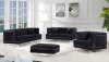 Lucas Sofa 609 in Black Velvet Fabric w/Options