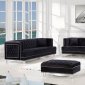 Lucas Sofa 609 in Black Velvet Fabric w/Options