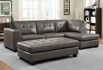 Springer Sectional Sofa 9688 in Grey by Homelegance w/Options [HESS-9688GY Springer]