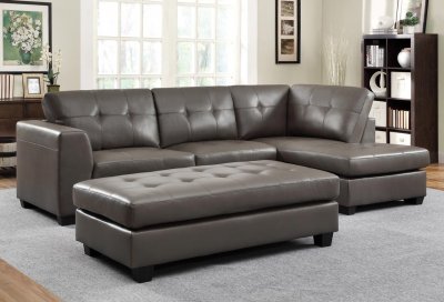 Springer Sectional Sofa 9688 in Grey by Homelegance w/Options