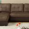 CM6588 Aspen Sectional Sofa in Microfiber & Leatherette