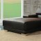 Melody Sectional Sofa in Black Leather by Whiteline Imports