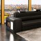 Polaris Mini Sectional Sofa in Black Bonded Leather by VIG