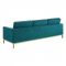 Loft Sofa in Teal Velvet Fabric by Modway w/Options