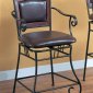 100160 21" Swivel Bar Stool Set of 2 in Brown by Coaster