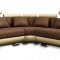 4086 Sectional Sofa in Brown & Tan Half Leather by VIG