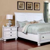 Castor Bedroom CM7590WH in White w/Storage Footboard w/Options