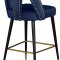 Akoya Counter Stool 795 Set of 2 Navy Velvet Fabric - Meridian