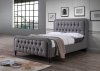 Parisa Upholstered Bed 25690 in Light Gray by Acme