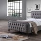 Parisa Upholstered Bed 25690 in Light Gray by Acme