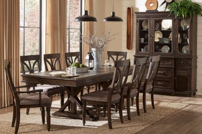 Cardano Dining Table Set 5Pc 1689-96 in Charcoal by Homelegance