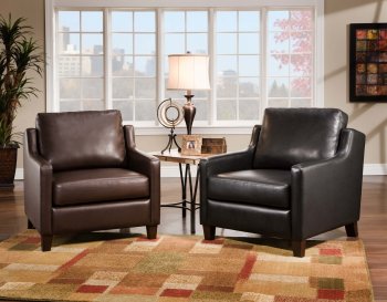 Black or Brown Bonded Leather Modern Accent Chair [DOCC-228-Drew]