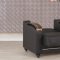 Divamax Sofa Bed in Black Leatherette by Casamode w/Options