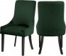 Demi Dining Chair 723 Set of 2 Green Velvet Fabric by Meridian