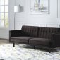 Qinven Adjustable Sofa LV00086 in Dark Brown Velvet by Acme