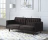 Qinven Adjustable Sofa LV00086 in Dark Brown Velvet by Acme