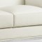 White Leather Contemporary Living Room With Tube Frame