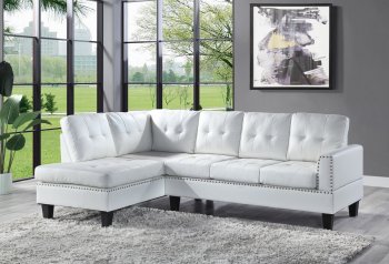 Jeimmur Sectional Sofa 56470 in White PU by Acme [AMSS-56470 Jeimmur]