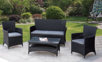 401 Outdoor Patio 4Pc Lounge Set by Poundex w/Options [PXOUT-401]