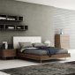 Concavo Bedroom Set in Walnut & White by Whiteline w/Options