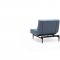 Splitback Sofa Bed Blue w/Wood Legs by Innovation w/Option