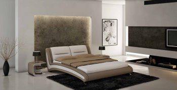 Beige & White Leatherette 616 Modern Bedroom by ESF w/Options [EFBS-2110]