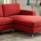 Kallie II Sectional Sofa CM6849 in Red Flannelette Fabric