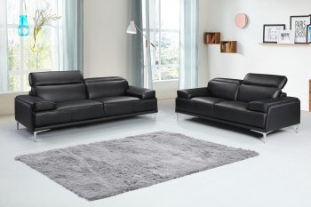 Nicolo Sofa in Black by J&M w/ Options [JMS-Nicolo Black]