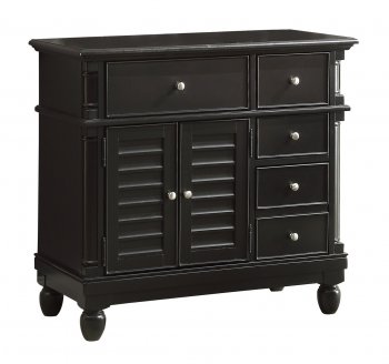 Lourdes 4687BLK Cabinet in Black by Homelegance [HECA-4688BLK Lourdes]