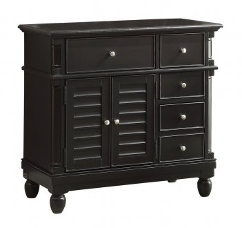 Lourdes 4687BLK Cabinet in Black by Homelegance