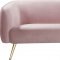 Harlow Sofa 685 in Pink Velvet Fabric by Meridian w/Options