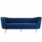 Opportunity Sofa in Navy Velvet Fabric by Modway w/Options