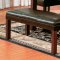 Medium Brown Cherry Contemporary Dinette w/Marble-Like Table Top