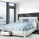 Demi Upholstered Bed CM7301 in White Leatherette