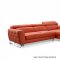 S266 Sectional Sofa in Orange Leather by Beverly Hills