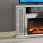 Hollywood Glam-F1018 Fireplace in Silver by Global