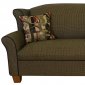 Chocolate Fabric Modern Loveseat & Sofa Set w/Optional Items