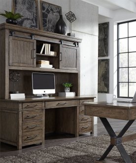 Sonoma Road Office Desk 473-HO in Bark by Liberty w/Options