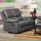 1415 Reclining Sofa in Dark Gray Half Leather by ESF w/Options