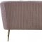 Monroe Sofa 696 in Pink Velvet Fabric by Meridian w/Options