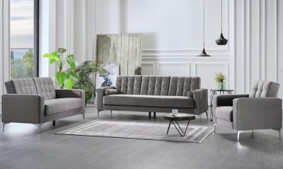 Hemera Vika Gray Sofa Bed by Bellona w/Options