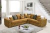 LCL-027 Sectional Sofa in Gold Velvet