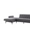 Parker Sectional Sofa in Corvet Gray Fabric by Bellona